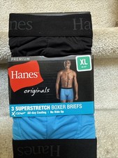 Hanes Men's X-Temp Performance Lightweight Boxer Briefs, 3 Pack, XL
