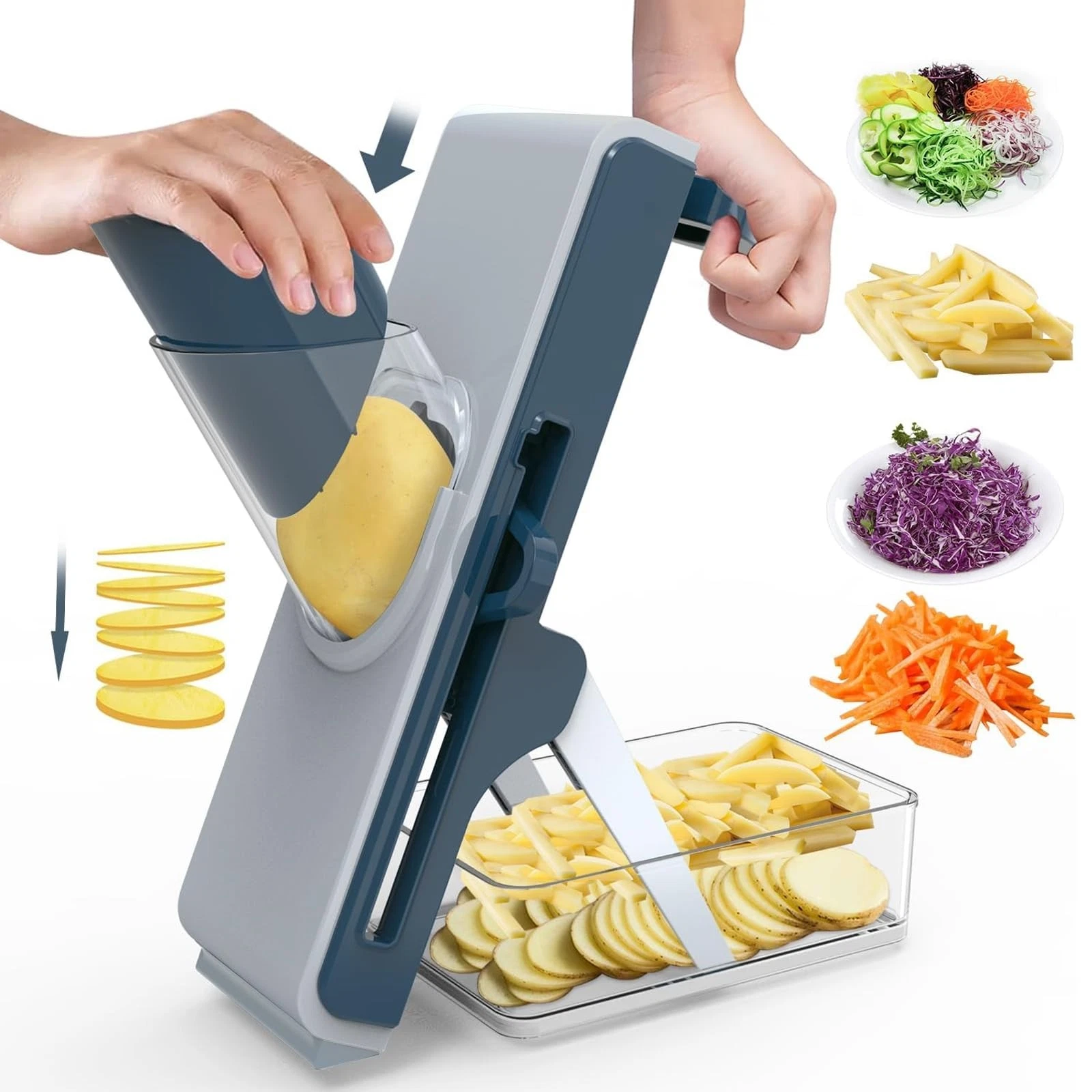 DAYIH SAFE MANDOLINE SLICER FOR KITCHEN - MULTIFUNCTIONAL VEGETABLE SALAD CUTTER
Opens in a new wind