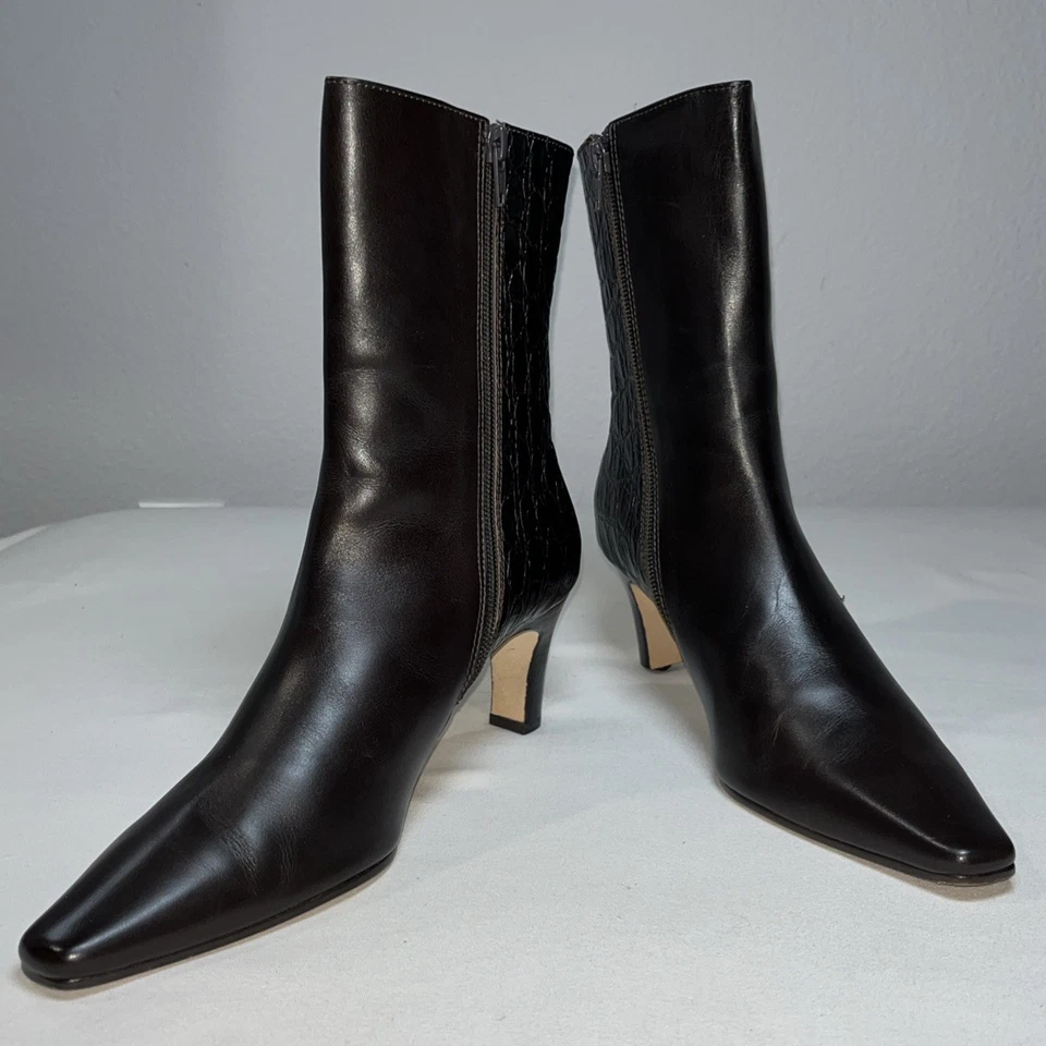 Botines y botines Vaneli para mujer 9 M marrón bordado Foto 3 de 4