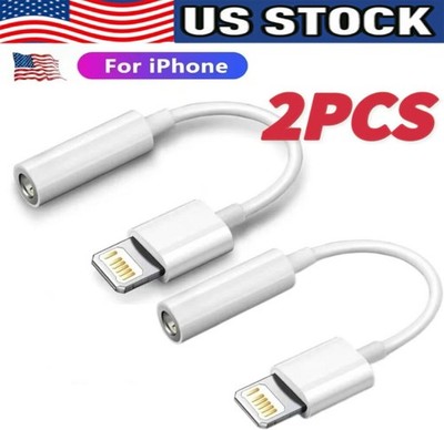 For Apple iPhone Headphone Adapter Jack 3.5mm Aux Cord Dongle