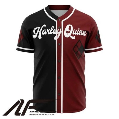 Harley Quinn Baseball Jersey | DC Comics Anime Jersey