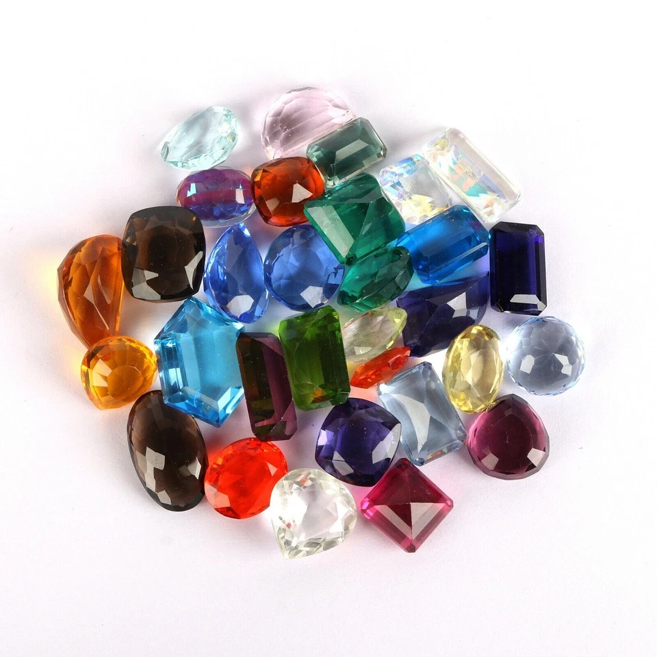 Topaz, Amethyst, Citrine & Alexandrite Gemstone Mix Color & Cut Gemstones Lots - Image 2 of 4
