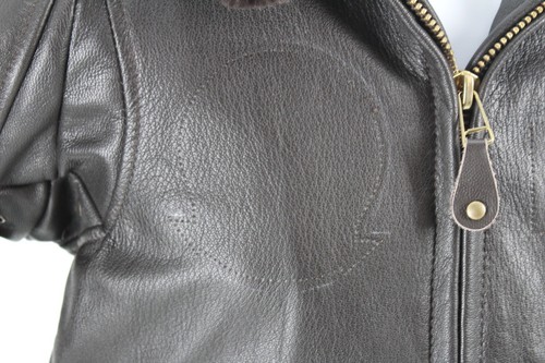 VTG U.S. Wings Type G-1 Goatskin Mouton US Navy Leather Bomber Jacket Mens 34 XS - Picture 6 of 13