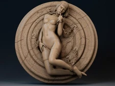 A Trapped Girl Full Resin Figure Girl 1/24 Scale 75mm Assemble Miniatures Model