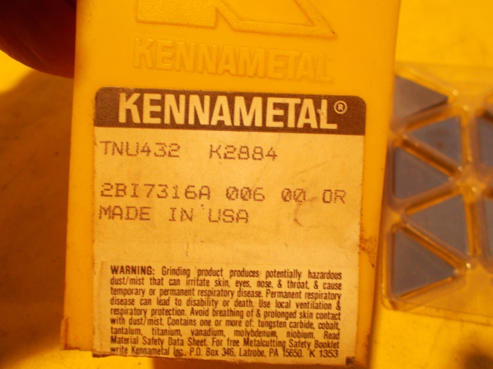 10 KENNAMETAL TNU 432 INDEXABLE CARBIDE INSERTS lathe mill TURNING & MILLING eBay