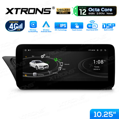 Android 14 8-Core CarPlay Car Stereo GPS Nav For Audi A4 S4 RS4 A5 S5 RS5 10.25''