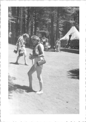 Mature Older MILF Woman Sexy Legs Voyeur Snapshot Risqué 1950s Vintage