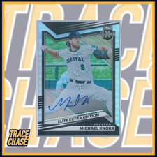 2022 Panini Elite Extra Edition Baseball Michael Knorr Signatures #75 (B)