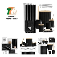 Bathroom Accessories Set - 22PC Bathroom Set, Bathroom Sets with Shower Curta...