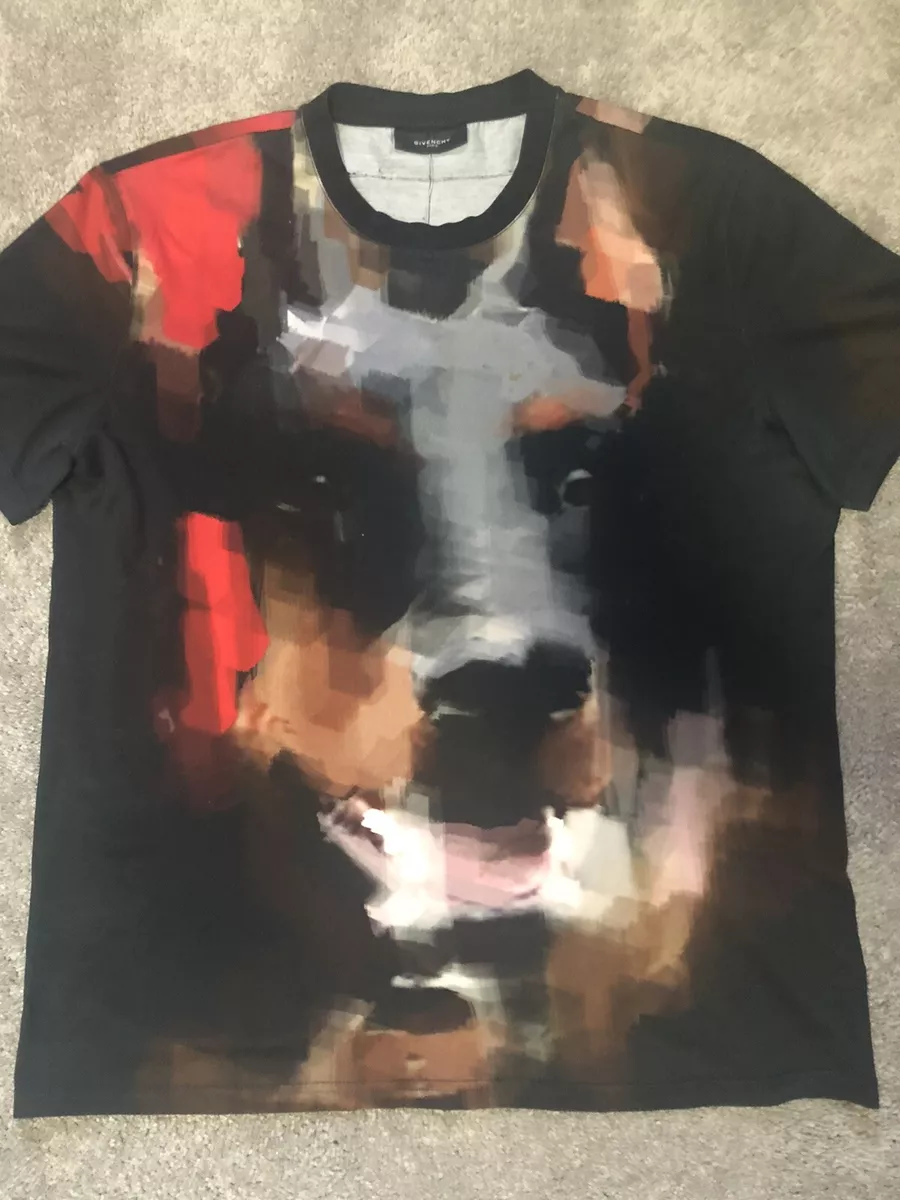 Givenchy Dog print T-Shirt XXL Slightly Worn 100% Authentic