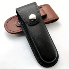 Cowhide Leather Pocket Knife Sheath Pouch for Carrying Folding Knives Gift Carry
