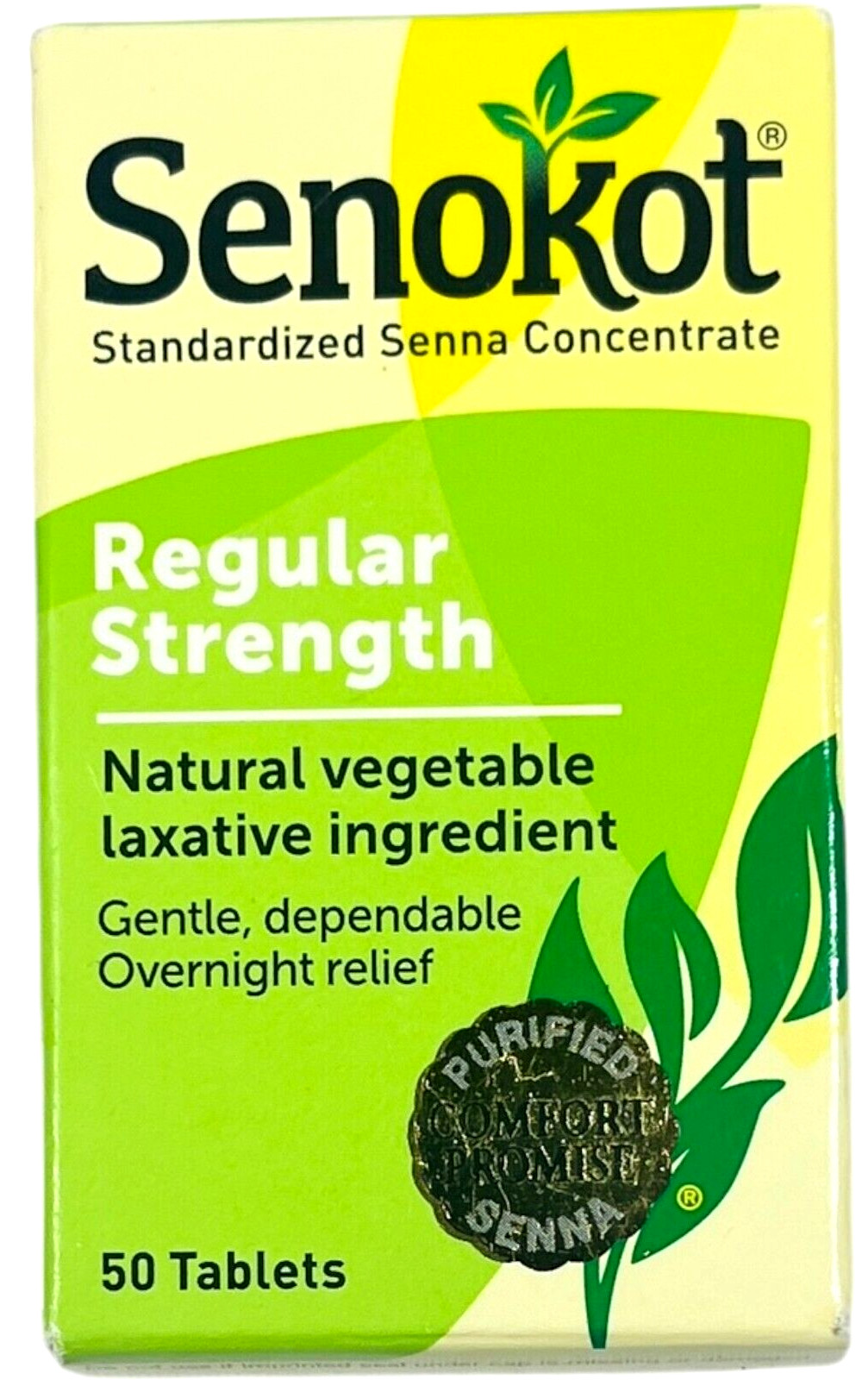 Senokot Regular Strength Natural Laxative Tablets - 50 Count - EX 07/26