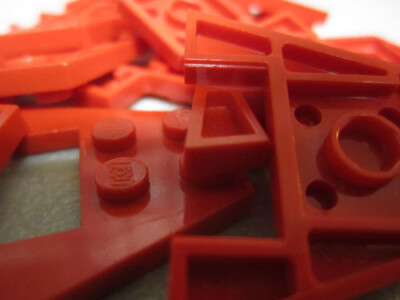 LEGO USED Red 3x4 Wedge Plate w/Studs (15 Pieces) #28842