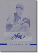 JAMES PAXTON 2012 Rize Rookie Autograph Printing Press Plate Auto RC 1/1