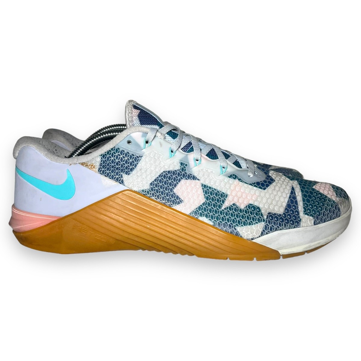 Nike Metcon Mens Size 12 Multicolor Gum CrossFit Training Shoes Sneakers
