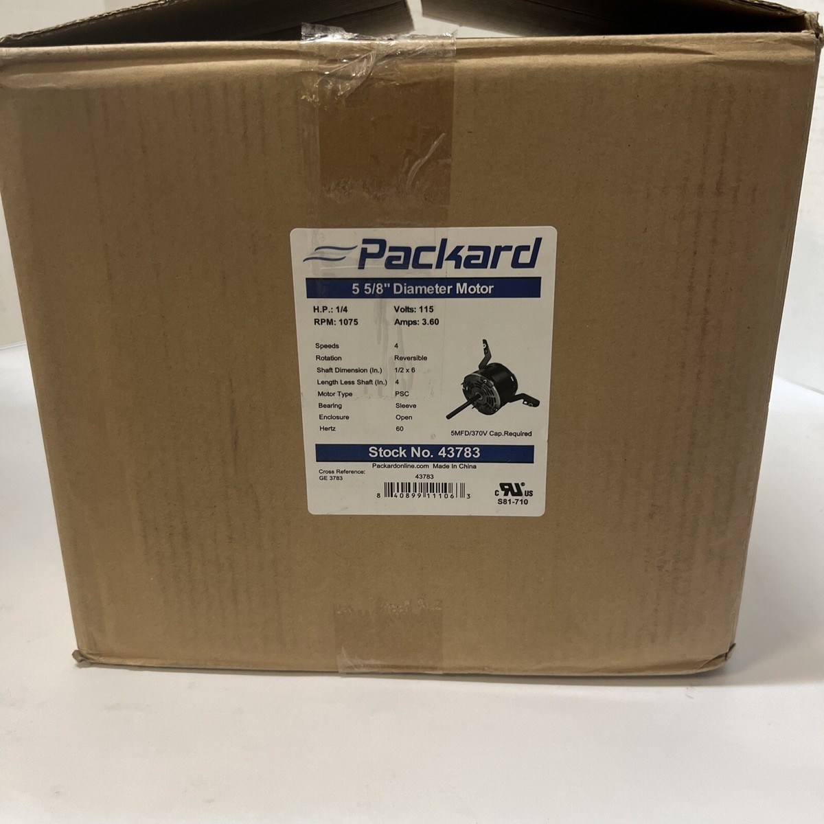 【J18328】Haugaard & Hoirup 43783 Flex Mount Air Conditioner Handler Blower Motor 1/4 HP