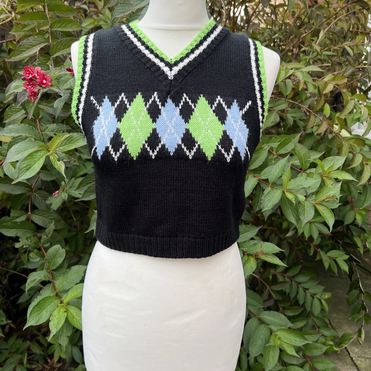 Diamond sweater vest clearance