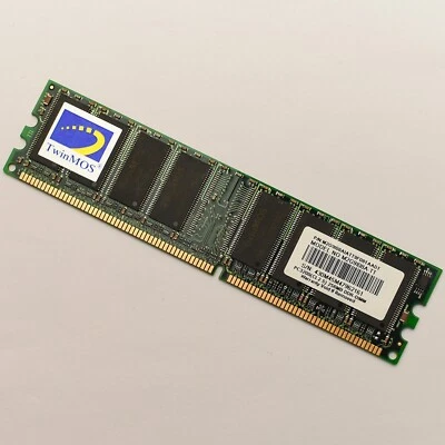 256MB DDR 400Mhz 184-pin PC-3200 CL2.5 TwimMOS M2G9I08A-TT Desktop PC RAM Memory - Image 1 of 2