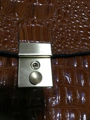ANCIENNE MALLETTE EN cuir Nécessaire coffret de toilette de voyage Art