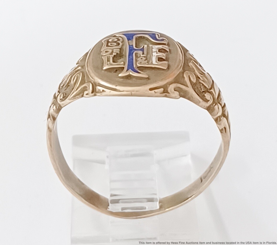 Rare Solid Gold Brotherhood Fireman Engineer Vintage Class