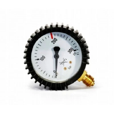 MAGNUM Neu Manometer CO2, ARGON Flasche ? 63mm 315 bar Anschluss 1/4" UNTERE