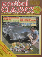 Practical Classics magazine October 1984 featuring Ford Escort RS2000, Jaguar
