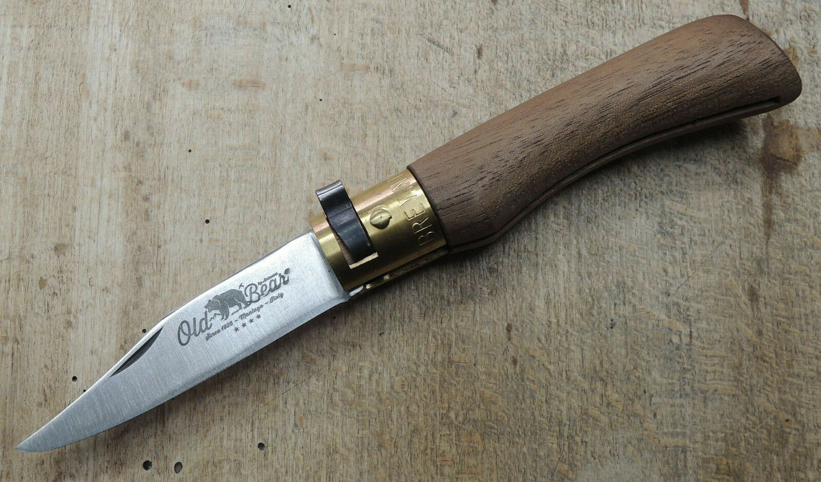 Antonini Old Bear Messer Taschenmesser 420 Stahl Brotzeitmesser