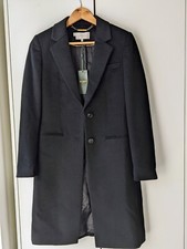 Brand New Hobbs Tilda Longline Wool Coat, Black, Size 10; Rrp £299