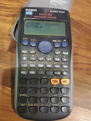 Casio fx-82 ES Plus Calculator Natural-V.A.P.M. w/ Cover Tested + Works