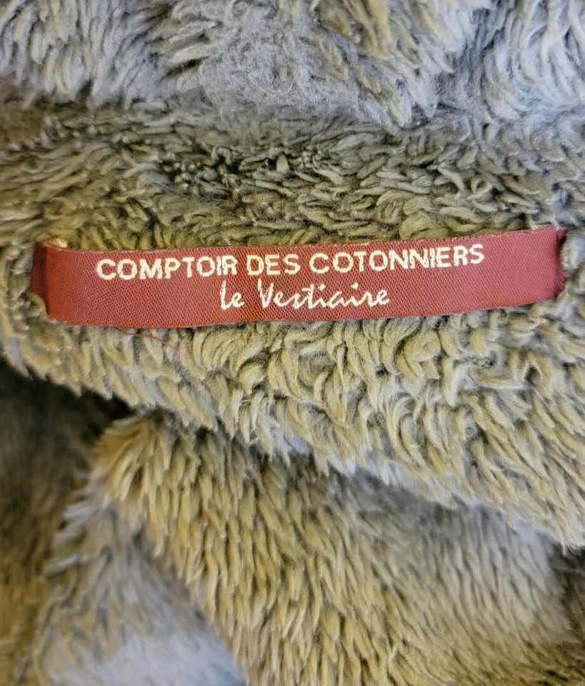 Comptoir Des Cotonniers Chaqueta de Invierno Abrigo Mujer 40 Gris Sherpa Con Capucha  Foto 3 de 4
