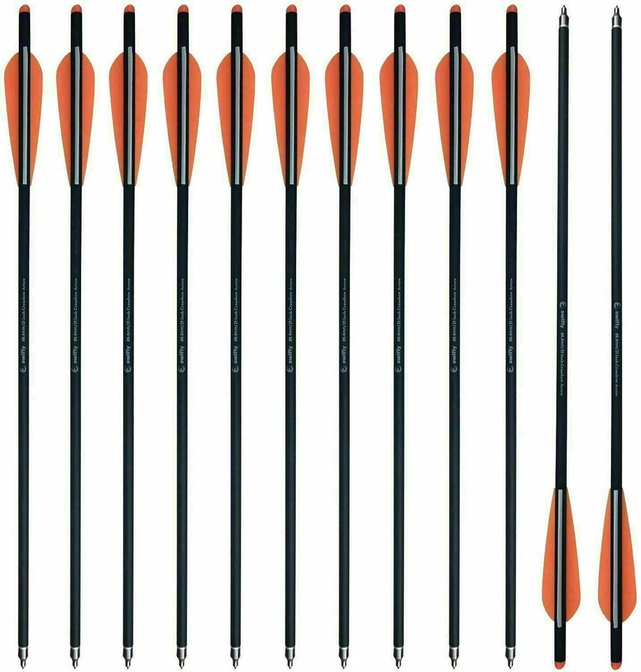 12Pcs 20" Carbon Halfmoon Crossbow Arrow Bolts For Hunting and Outdoor Practice - Image 4 of 4