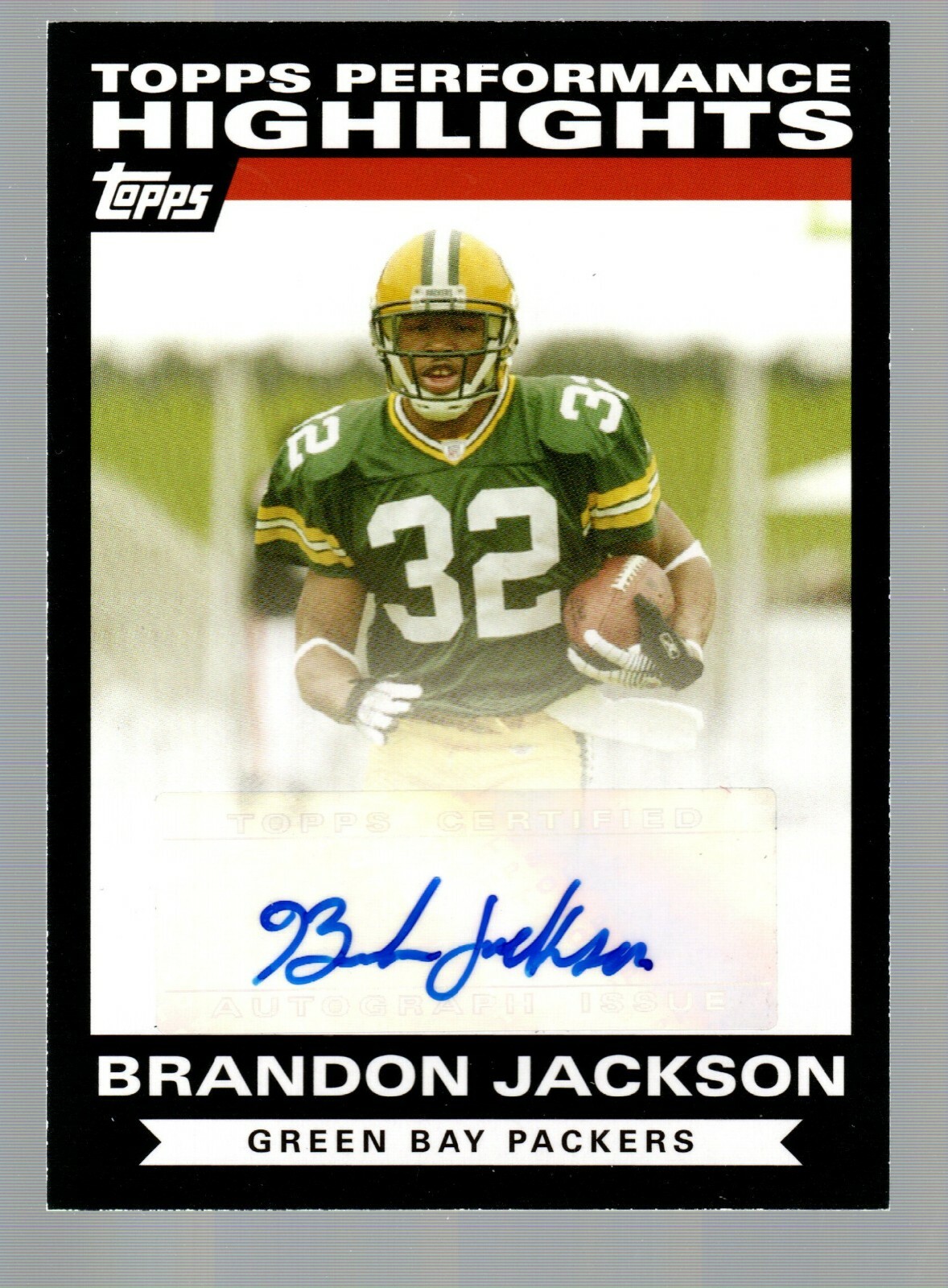 Brandon Jackson Topps Performance Highlights-Autograph #THABJ Highlights Autograph