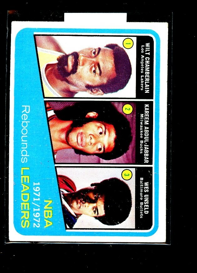 1972-73 TOPPS  #175 REBOUNDS LEADERS EX E04069