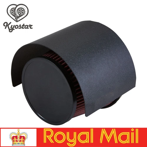 Black Heat Shield Air Intake Filter Cover For 2.25 - 3.5'' Cone Air Filter Car