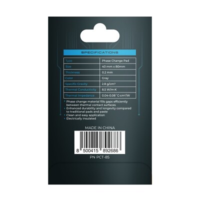 XPC ThermoShift Pads 40x80mm Phase Change Thermal Pad for Laptops