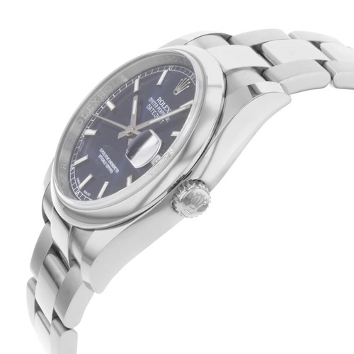 Montre automatique homme Rolex Datejust 36 mm 116200 cadran bleu acier - Photo 3 sur 6