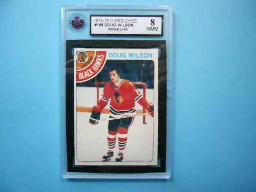 1978/79 O-PEE-CHEE NHL HOCKEY CARD #168 DOUG WILSON ROOKIE RC KSA 8 NM/MINT OPC