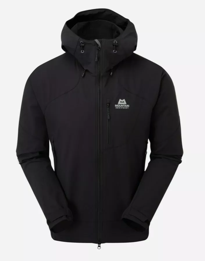 Mountain Equipment Frontier Hooded Jacket Men Softshell Jacket for Men s Black
