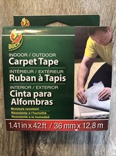 New Duck  Brand Indoor/Outdoor Carpet Tape White 1.41 in. x 42 ft. Free Ship