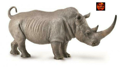 #ad White Rhino Rhinoceros African Wildlife Animal Toy Model by CollectA 88852 New GBP 13.95