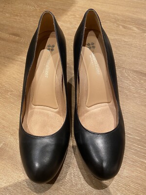 Naturalizer N5 Comfort Classic Black Leather Heels Women Size