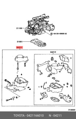 Original OE Vergaser Kit 0421166010 für Toyota 04211-66010