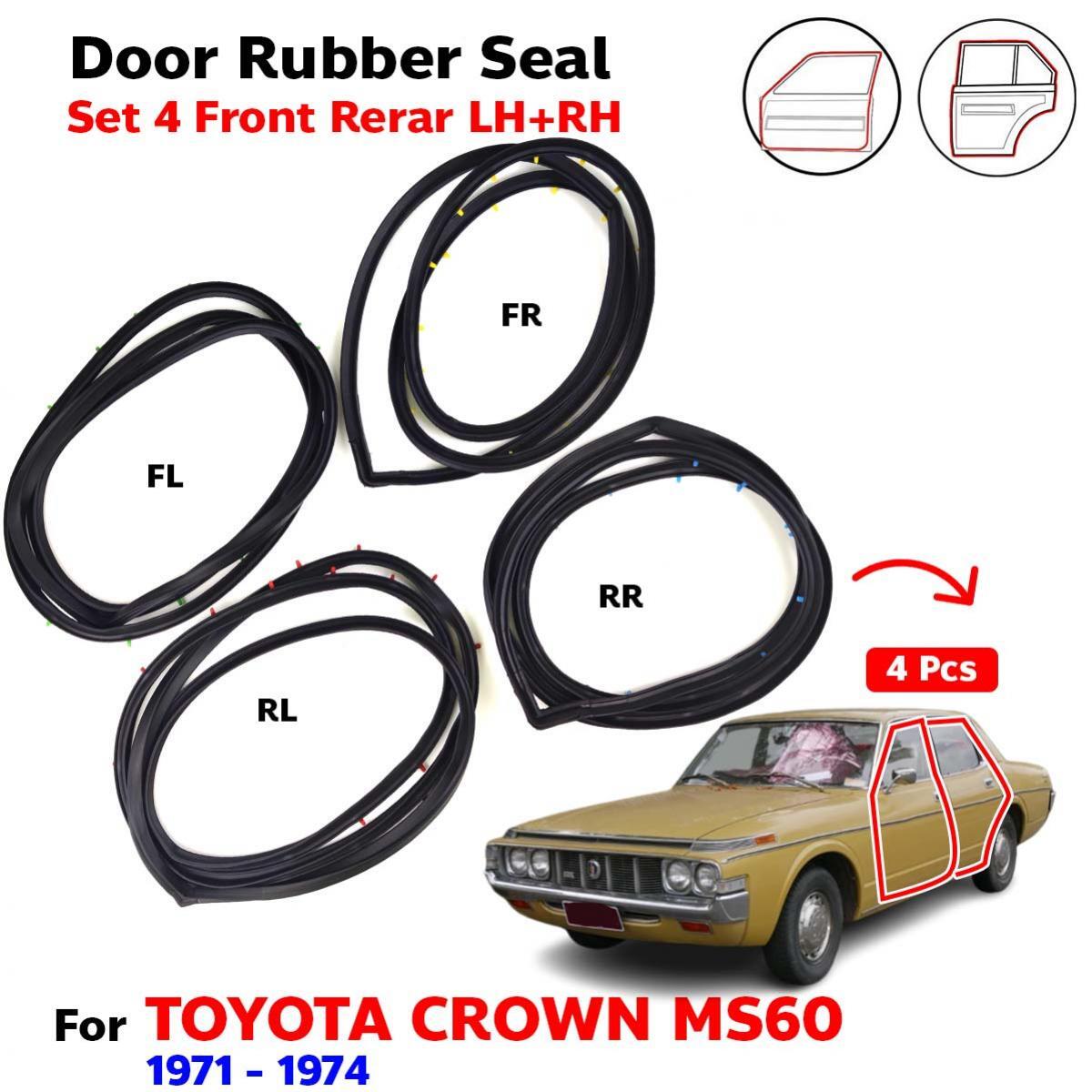 Door Rubber Seal Set 4 Fits Toyota Crown MS60 4D Sedan 1971-74