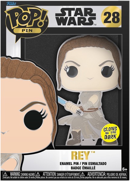 Star Wars - Rey 28 Glows - Funko Pop! Pin-image