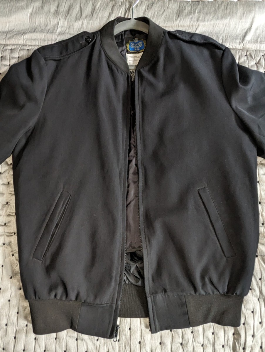 Neptune Garment Co Vintage Bomber Jacket Mens 42 Black 3M