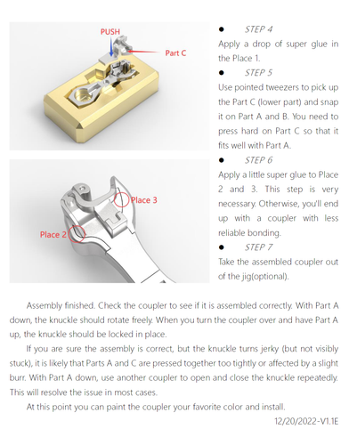 Version 2024 Die Casting HO Scale E Couplers - Bulk Pack - Inventive Models - Picture 6 of 15