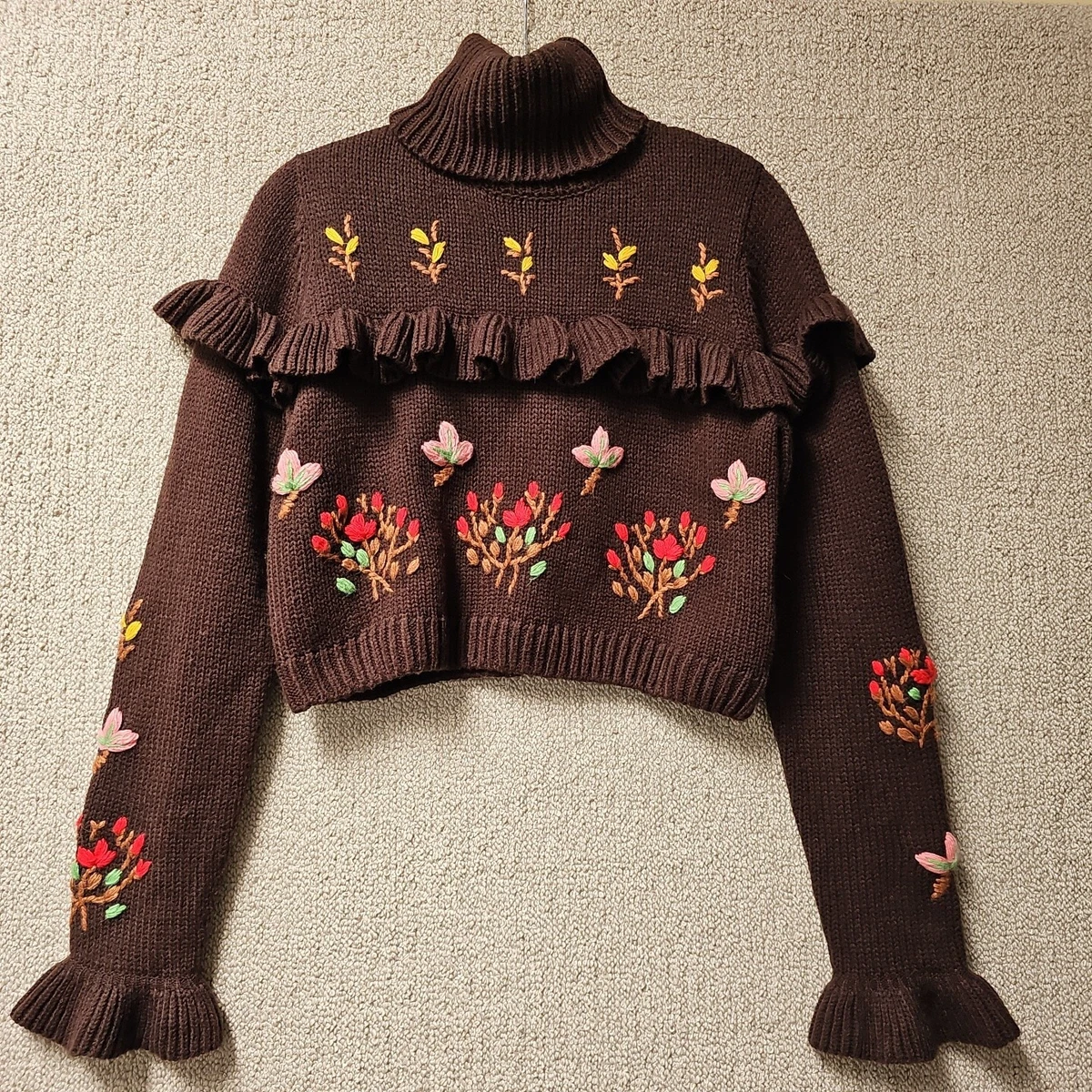 Zara clearance embroidered sweater