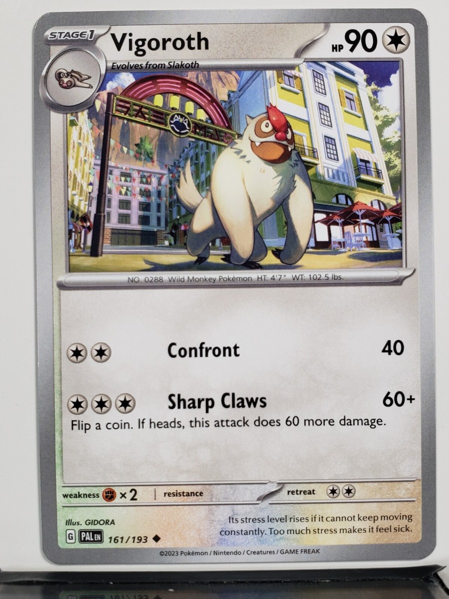 Vigoroth 161/193 NM / M - Paldea Evolved Pokemon Card - GIDORA Art