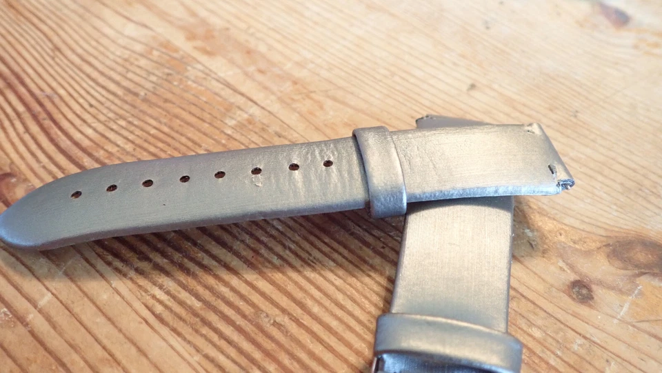 Philip Stein 2-IBL Gris con Acento Satinado 20mm Cuero Dos Piezas Correa de Reloj de Pulsera Foto 2 de 4