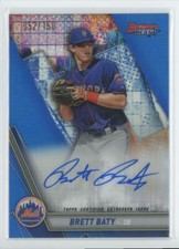2019 Bowman's Best of 2019 Autographs Blue Refractor Brett Baty Auto 052/150 New